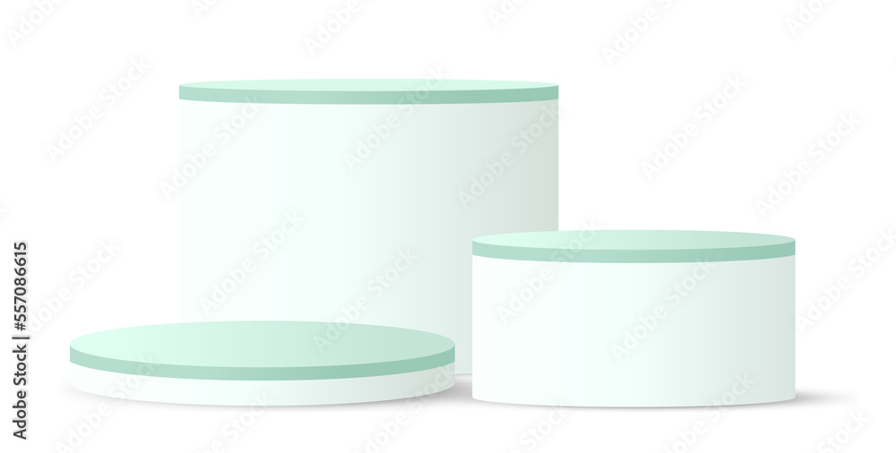 3d pedestal podium with pastel green geometric platform. Product display presentation. Minimal scene. 3d pedestal podium with pastel green geometric platform. Product display presentation. Minimal scene.