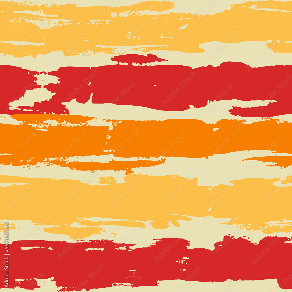 Dry Brush Lines Seamless Vector Yellow and Red Pattern Dry Brush Lines Seamless Vector Yellow and Red Pattern