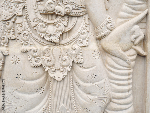 Handcraft of low relief tropical style