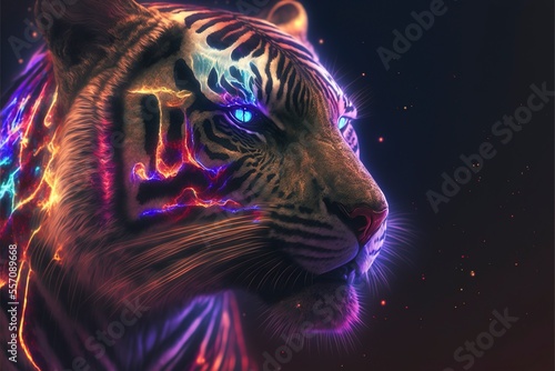 Wallpaper Mural Iridescent tiger Torontodigital.ca