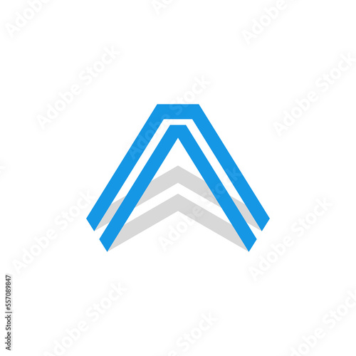 letter initial A logo design vector sign