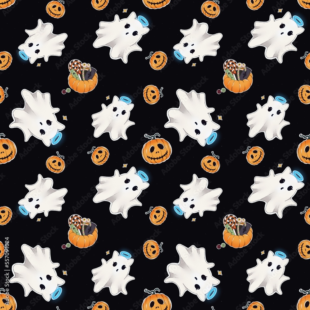 Halloween patterns ghost cat candy pumpkin ghost Halloween patterns ghost cat candy pumpkin ghost