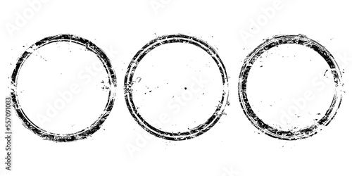 Set of grunge post stamps. Vector noisy textures. Blank shapes. Trendy defect frames for banners, insignias, logo, icons, labels. Distressed grungy effect. Grainy urban texture of scratches and stains