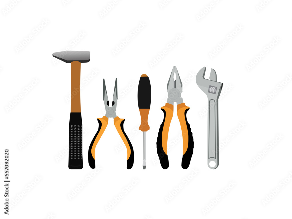 Hardware Tools Illustration. Hardware Tools Illustration.