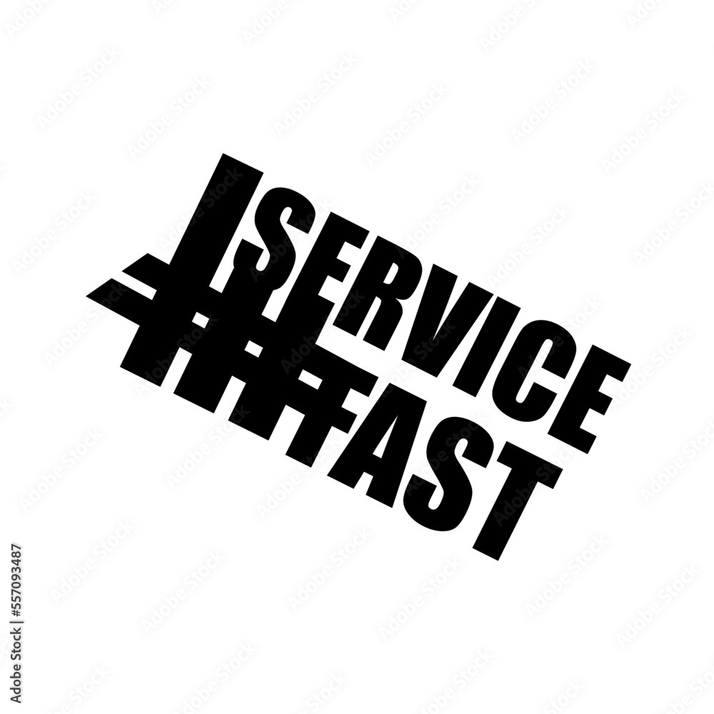 Obraz premium Logo Service Fast