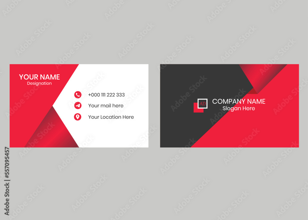Vector set of modern professional business card Vector set of modern professional business card