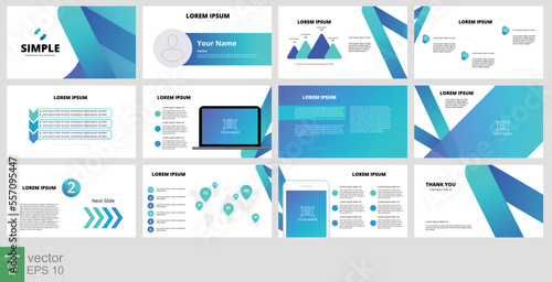 Business presentation, ppt template. Used in marketing and advertising, flyer and banner, the annual report. Elements on light grey background. EPS 10.
