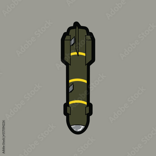 VECTORS. Illustration of an AMG-114R Hellfire missile