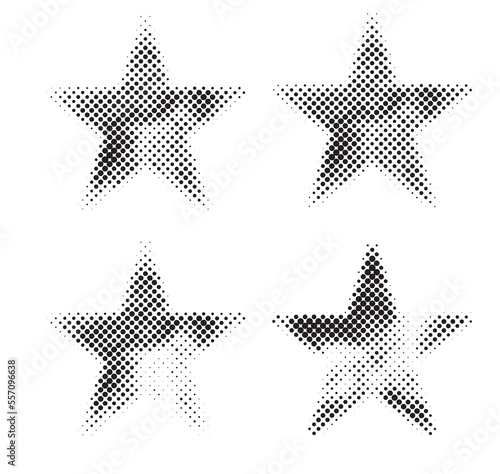 Star Halftone Pattern background set. Abstract grunge halftone dots texture Pattern background. 