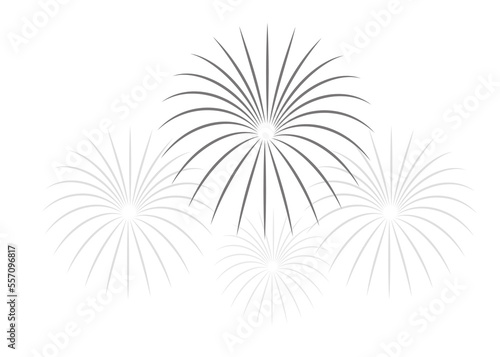 bursting Firework vector design. abstract sun rays and fireworks on a white background. 