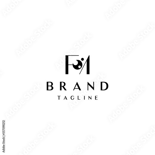 Initial Letter FA with Lens Camera Icon Design. Initial Letter F and A Forming Camera Icon Logo Design.