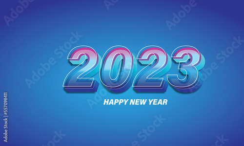 2023 happy new year typography text effect editable