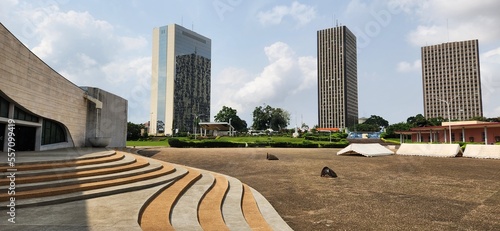 Obraz na plátne Beautiful skyline of Abidjan Plateau
