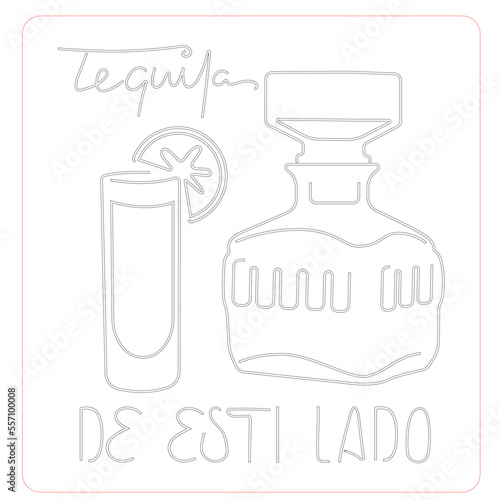 caballito de tequila vector para letrero led