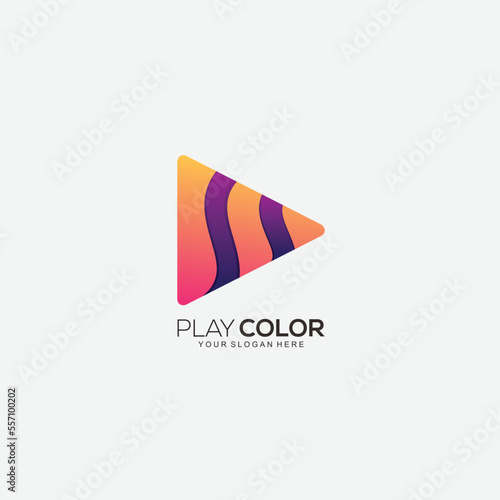 Free Download play symbol logo illustration design - GFXLoad