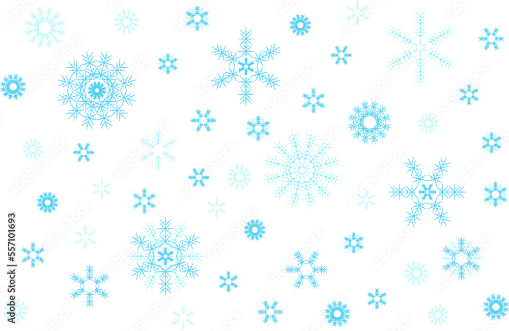 Snowflakes spread on canvas Snowflakes spread on canvas