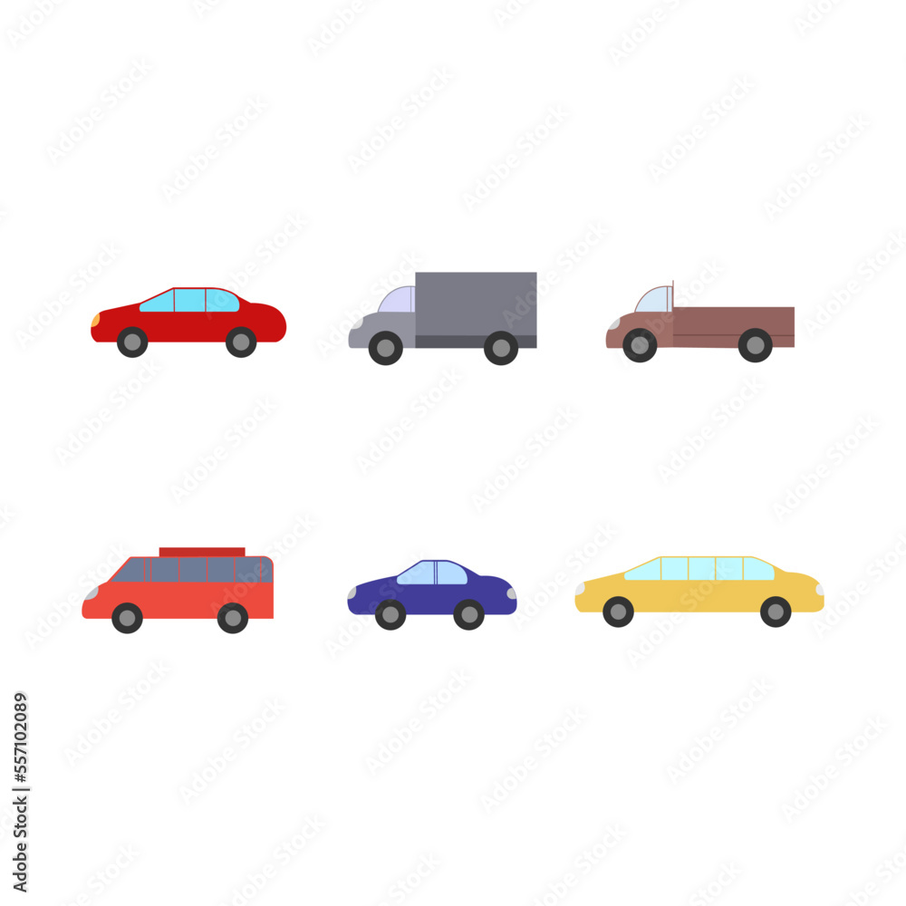 Transport icons. transport logo in flat style. transport vector isolated on white background. Perfect for coloring book, textiles, icon, web, painting, books, t-shirt print.