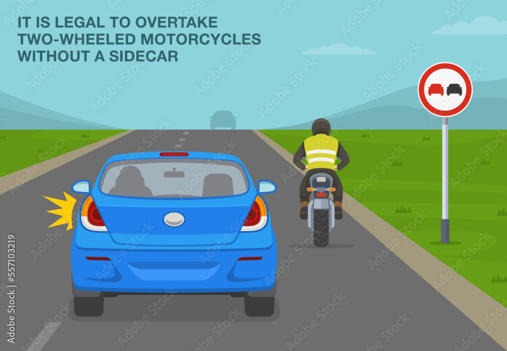 Overtaking tips and passing rules. It is legal to overtake two-wheeled ...