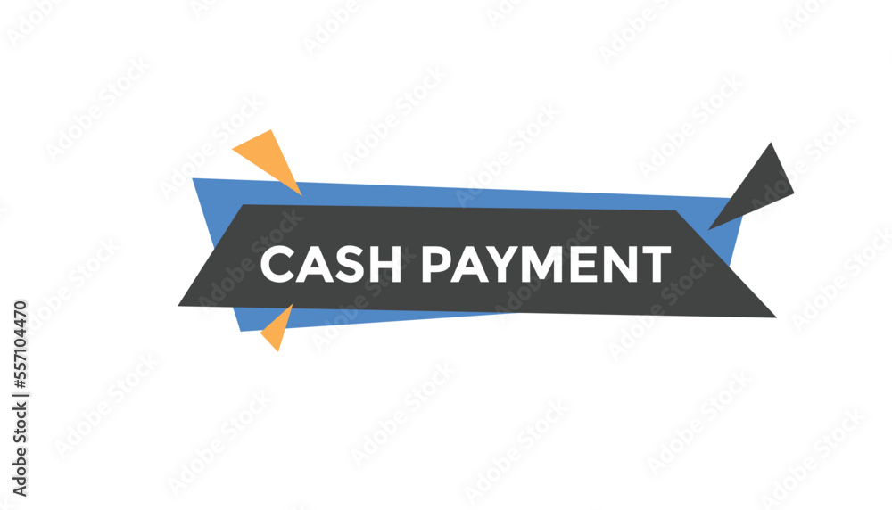 Cash payment button web banner templates. Vector Illustration
