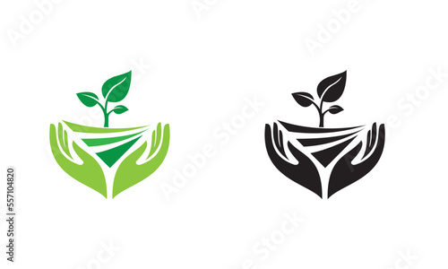 plant care logo icon design.