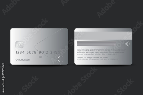 membership card template Presentation, front and back design, vector illustration.