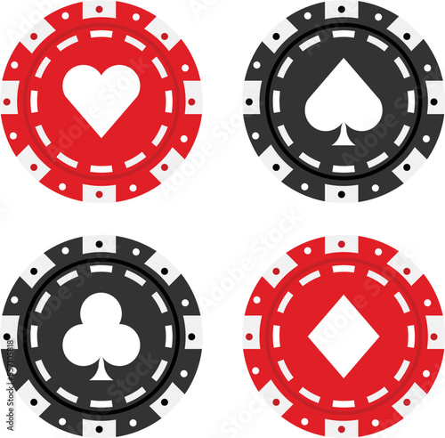 poker chip vector illustration. poker image or clipart.