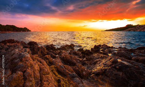 Fototapeta Naklejka Na Ścianę i Meble -  amazing rocky coast, Makarska , Dalmatia, Croatia, Europe.	...exclusive - this image is sold only on Adobe stock