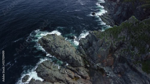 A view of the rugged coastline at Crow Head nrear Twillingate, Newfoundland and Labrador