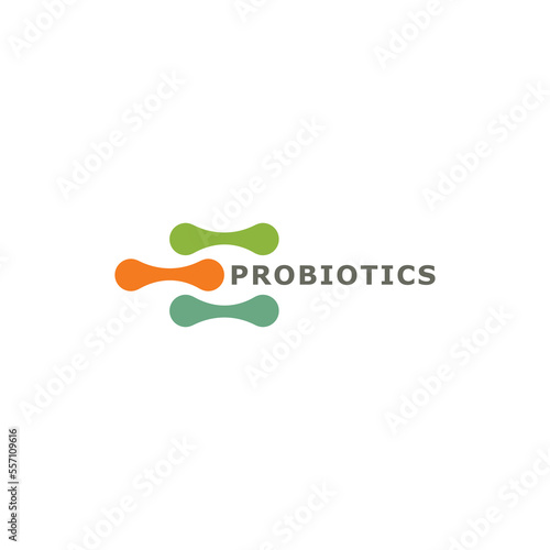 Probiotics Bacteria Vector Logo