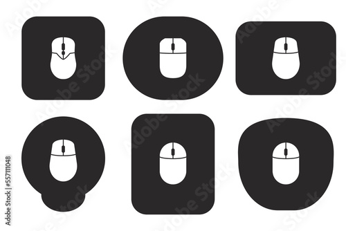 wireless mouse and mouse pad icon design vector flat isolated illustration