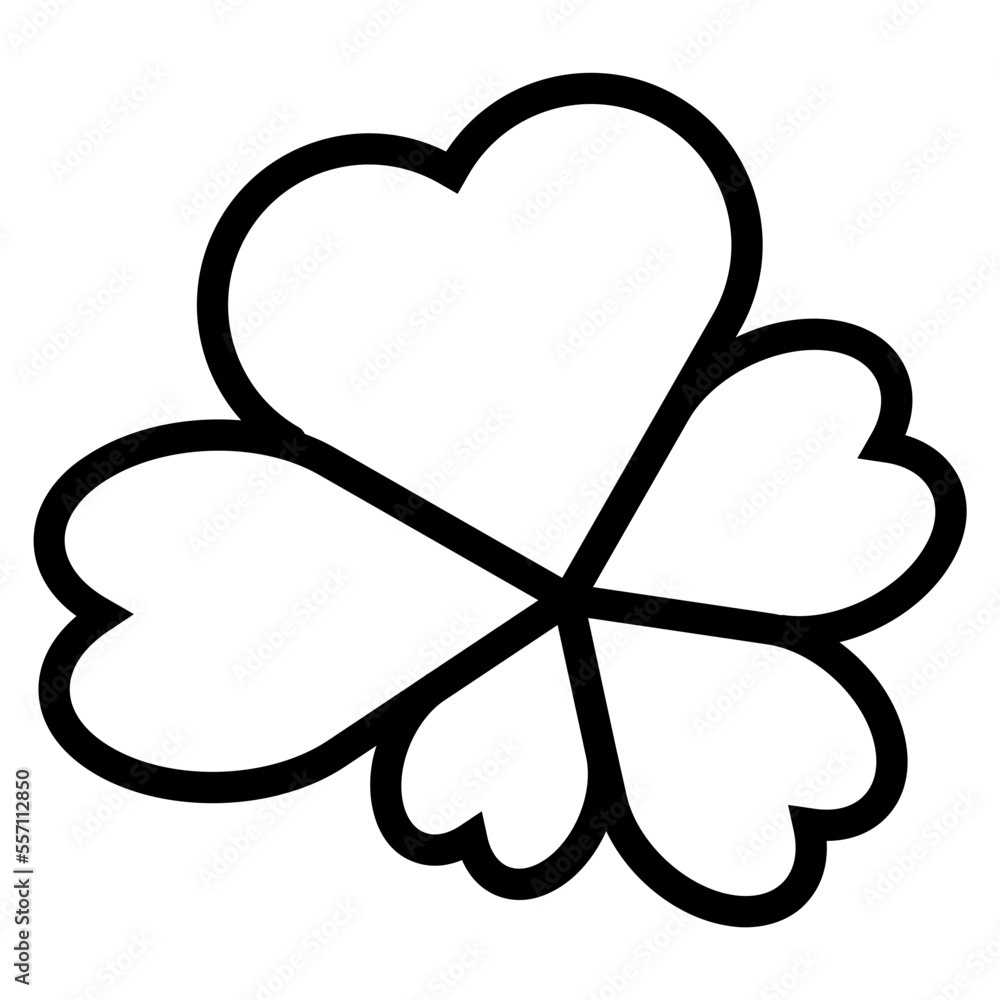 Heart flower icon in modern style. Heart flower icon in modern style.