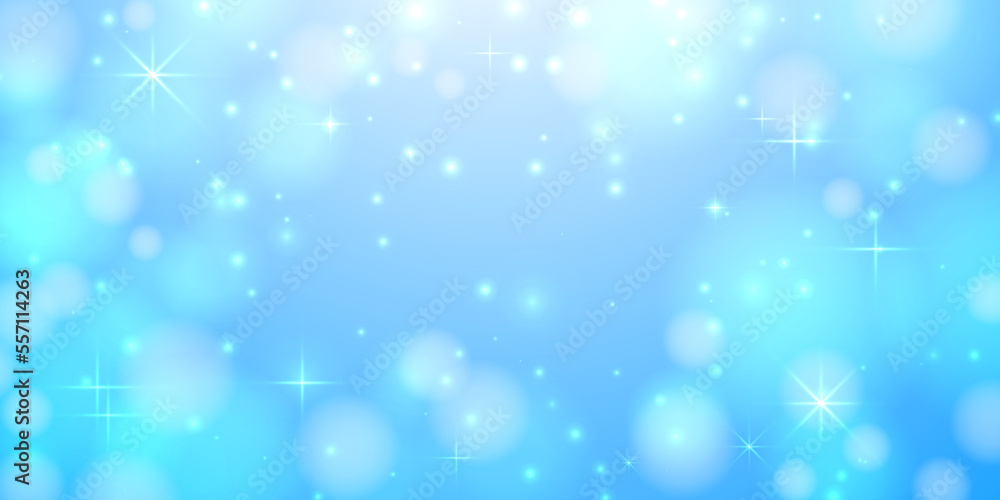 Christmas background with faces and stars in blue.