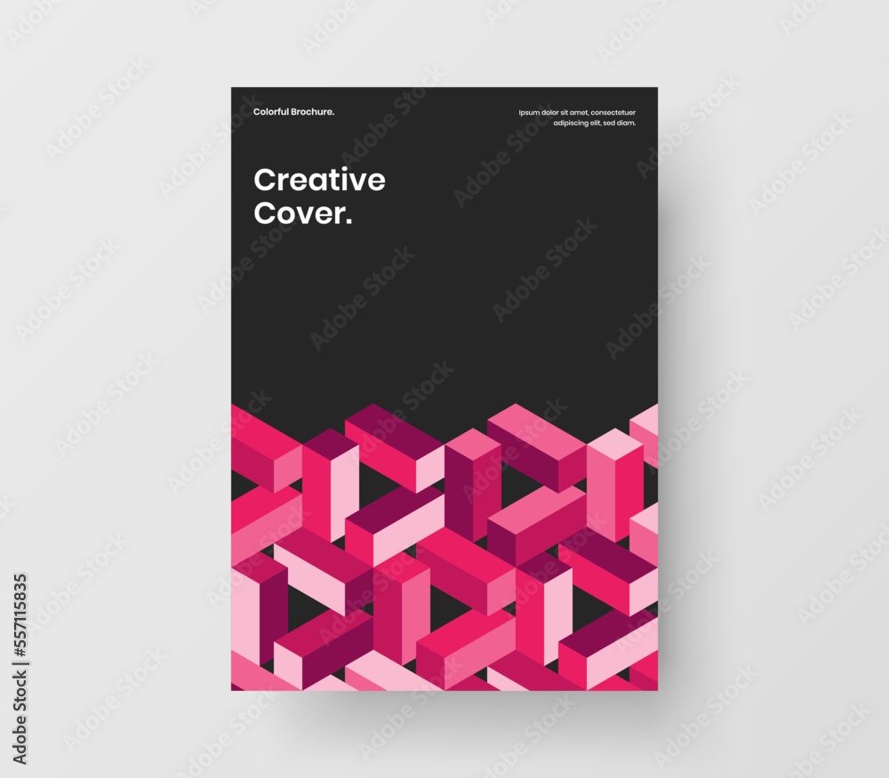 Fototapeta premium Unique corporate identity vector design illustration. Isolated geometric pattern company brochure concept.
