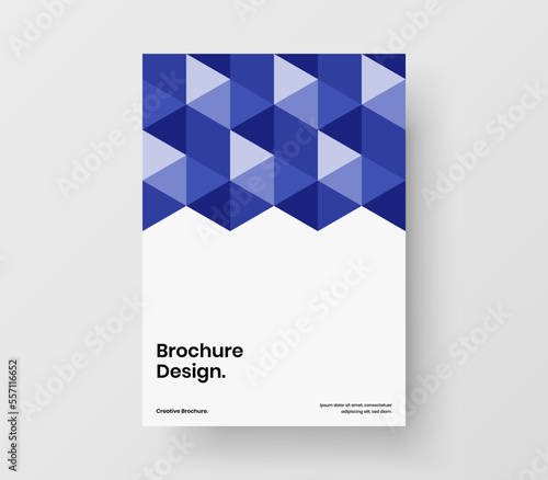 Creative geometric hexagons postcard template. Colorful book cover vector design illustration.