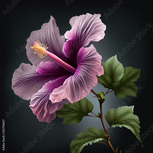 Rose of sharon, name of different species of plants around the world. Generative AI.
