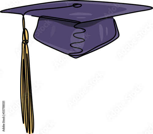 Vector illustration of a graduation cap
