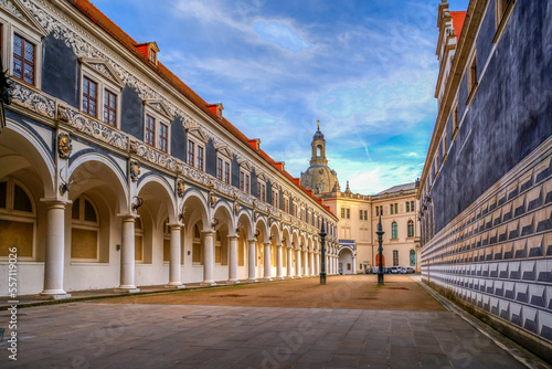 The stable yard in Dresden is part of the building complex of the residential palace. photo