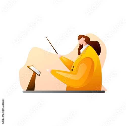 Vector Illustration Conductor Colorful Graphic