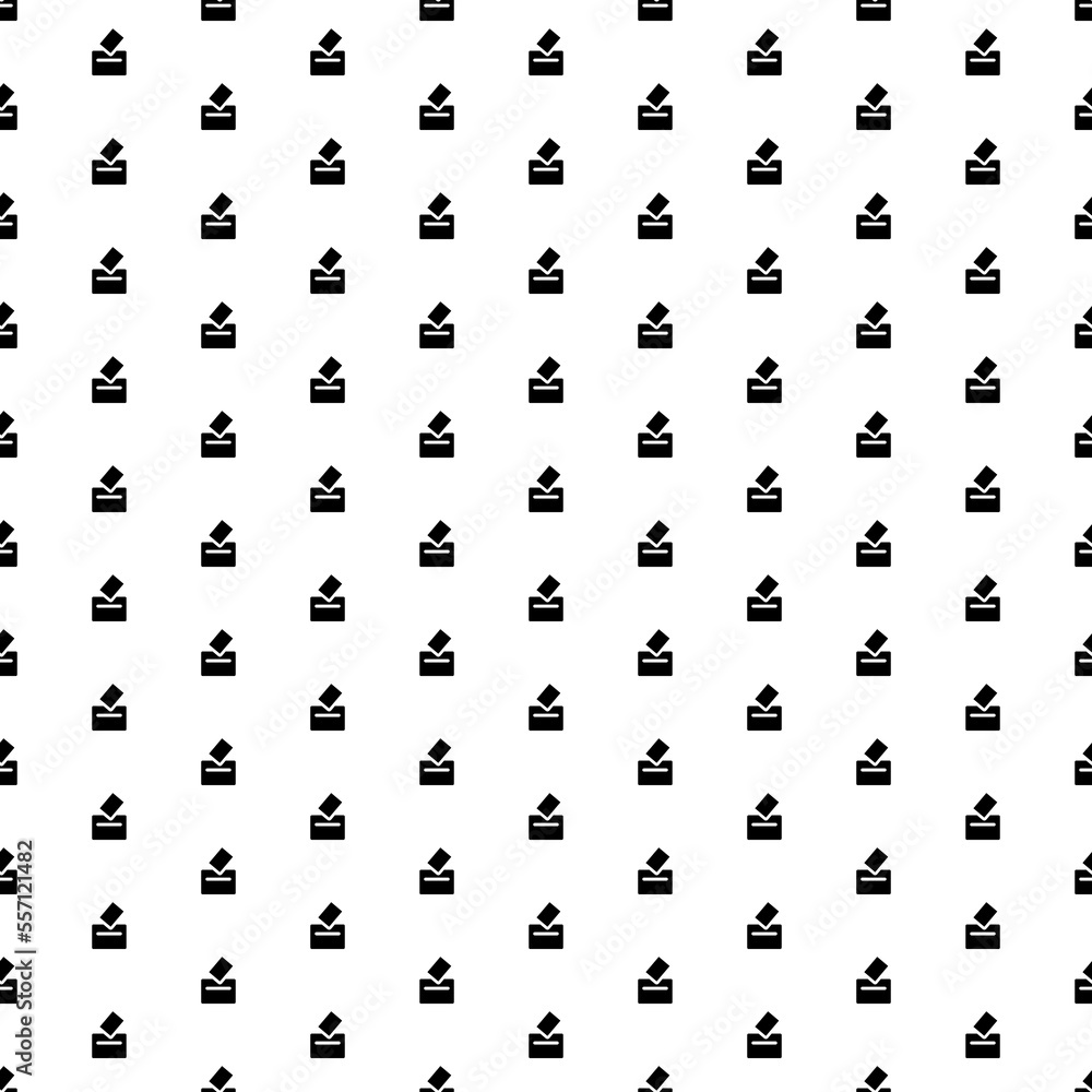 Fototapeta premium Square seamless background pattern from black vote symbols. The pattern is evenly filled. Vector illustration on white background