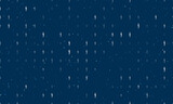 Seamless background pattern of evenly spaced white sexy witch symbols of different sizes and opacity. Vector illustration on dark blue background with stars