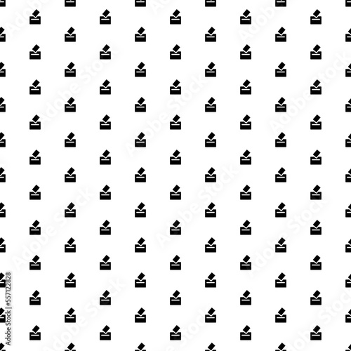 Square seamless background pattern from black vote symbols. The pattern is evenly filled. Vector illustration on white background