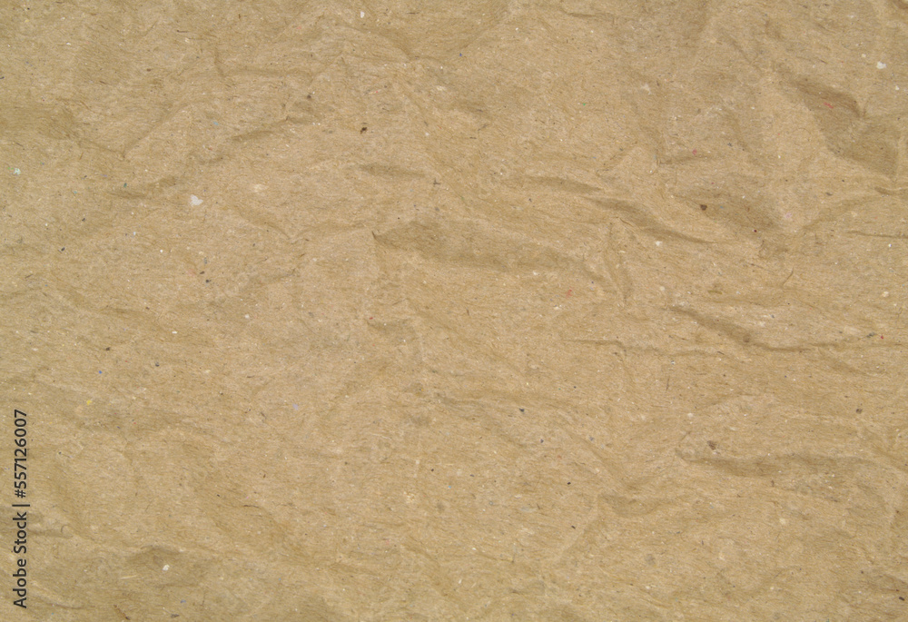 Fototapeta premium Crumpled craft paper background or pattern