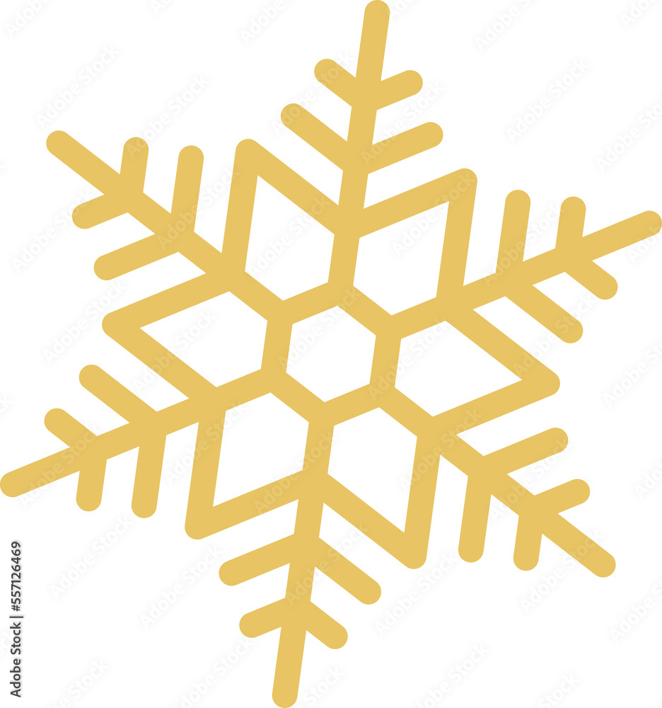 Golden snowflake Golden snowflake