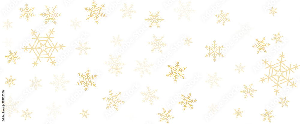 Golden snowflake background