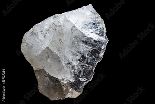 quartz crystal on black