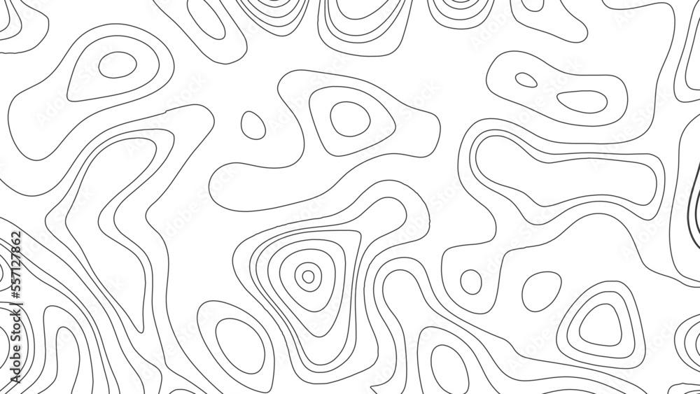 Abstract Topographic Contour Line Pattern in Black and White. Topographic map. Geographical location lines, cartography contour line nature trails relief texture image. Abstract Topographic Contour Line Pattern in Black and White. Topographic map. Geographical location lines, cartography contour line nature trails relief texture image.