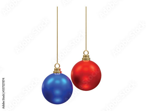 Christmas ball icon 3d rendering vector illustration