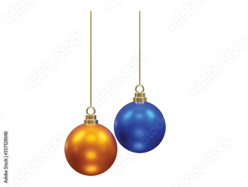 Christmas ball icon 3d rendering vector illustration
