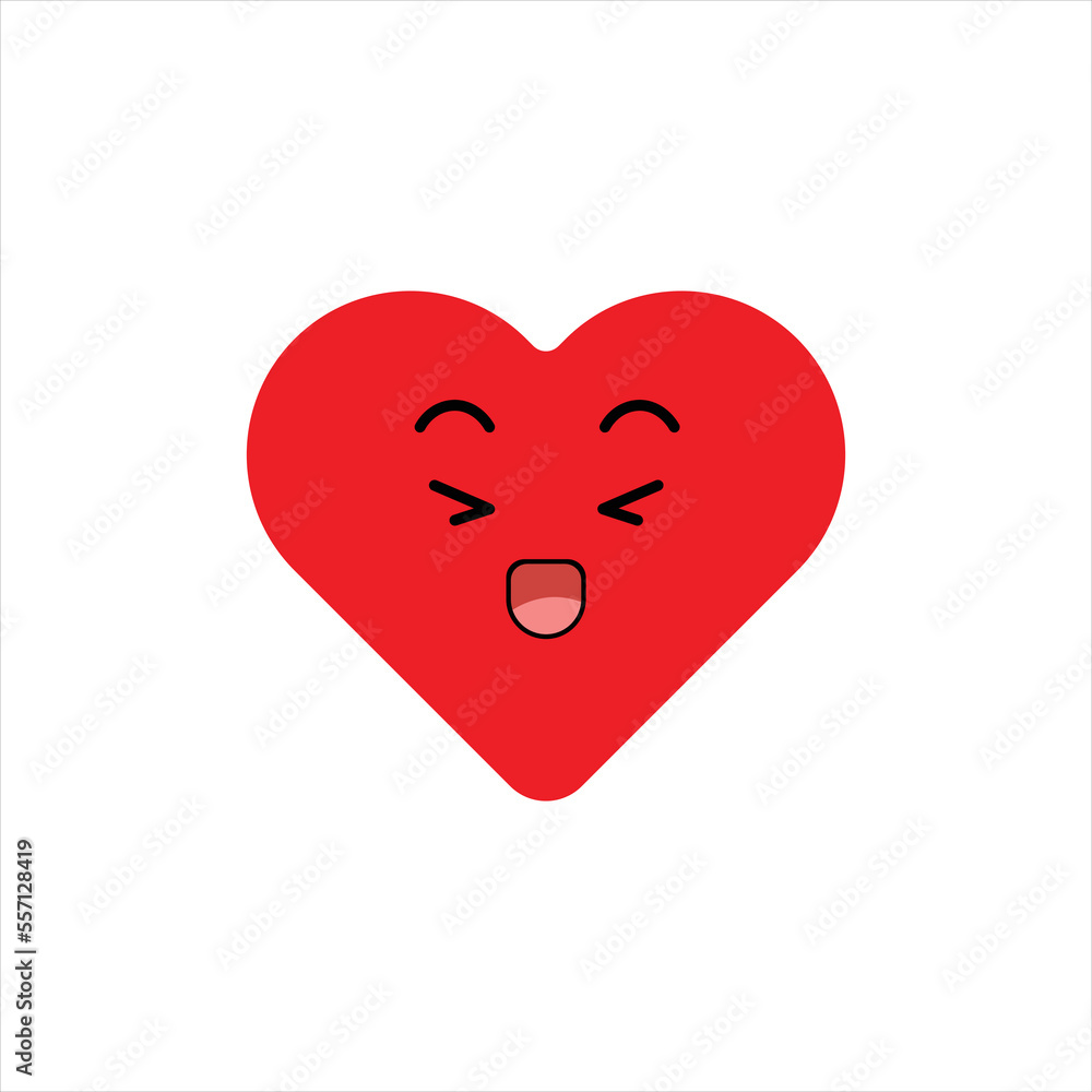 Cute Heart Character Design Vector Cute Heart Character Design Vector