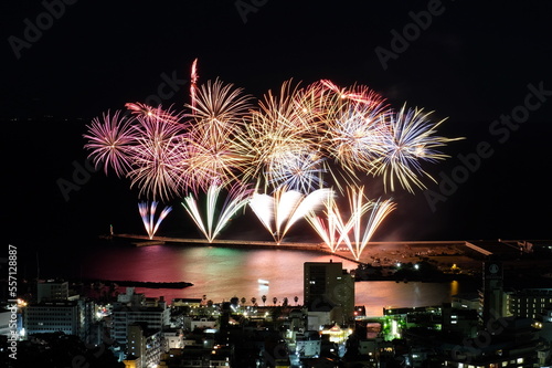 fire works on the sea